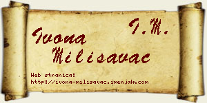 Ivona Milisavac vizit kartica